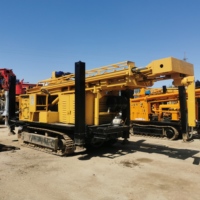 Foreuse multifonctionnelle sur chenilles d'occasion pour puits d'eau, avec moteur et pompe, puissance 92 kW, haute productivité