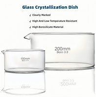Vaisselle de laboratoire en verre borosilicaté de haute qualité, personnalisable OEM/ODM, coupelle de cristallisation à bec verseur, fond plat, résistante aux hautes/basses températures
