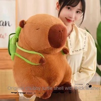 Peluche Capybara Vert Sac à Dos, Jouet en Peluche Adorable, Coussin Capybara, Vente en Gros de Peluches Capybara