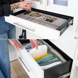 ระบบตู้เ<span class=keywords><strong>ส</strong></span>ื้อผ้าแบบแยก<span class=keywords><strong>ส</strong></span>่วนพร้อม<span class=keywords><strong>ช</strong></span>ั้นวางลิ้น<span class=keywords><strong>ช</strong></span>ักแท่งเสื้อผ้าและไฟ LED <span class=keywords><strong>ส</strong></span>ไตล์เครื่องปั่น121W x 25D - Product Image 3