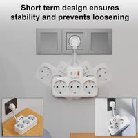 Multiprise intelligente PUJIMAX avec prise EU, 3 prises allemandes, protection contre les surtensions, 1 chargeur USB-A et 2 chargeurs USB-C