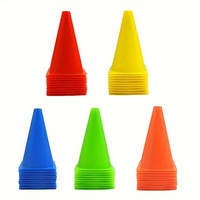 Lot de 10 cônes de signalisation de 18 cm avec logo football et basketball pour entraînement d'entraîneur
