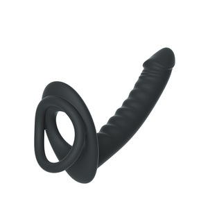 Anneau vibrant télécommandé à double insertion pour massage prostatique, avec perles vibrantes télécommandées pour stimulation anale et pénienne - Product Image 2