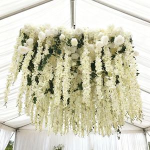 Decoración de <span class=keywords><strong>Techo</strong></span> Personalizada con Flores Artificiales y Glicinia <span class=keywords><strong>para</strong></span> Bodas Modernas, Vestíbulos de Hoteles y Proyectos de Planificación de Eventos - Product Image 6