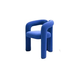 Chaise de salle à manger scandinave contemporaine en velours crème avec structure en acier, mobilier moderne pour chambre à coucher et maison
