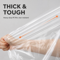 Sac en LDPE à fond carré, résistant à l'humidité, transparent, pour carton, avec ouverture supérieure, thermoscellable, durable, grand format