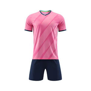 Jersey sepak bola uniseks 100% poliester antilembap, seragam olahraga musim panas lengan pendek ramah lingkungan - Product Image 5