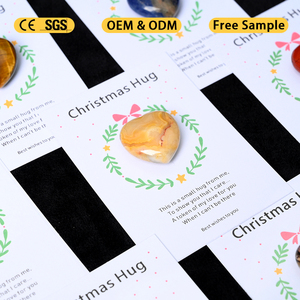 Cœur en cristal naturel fait main avec <span class=keywords><strong>carte</strong></span> - Cadeau de Noël parfait en pierres précieuses à faire soi-même - Product Image 4