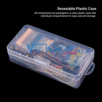 Kit Électronique pour Unor3 Pack de Composants Kit de Démarrage de Projet DIY Kit Électronique avec Platine d'Essai 830 Points Boîte de Kit DIY