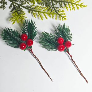 Mini Tự Nhiên Thông <span class=keywords><strong>Cones</strong></span> Với Màu Đỏ Trái Cây Tự Làm Giáng Sinh Trang Trí Phụ Kiện Mô Phỏng Thông Kim Hoa Chi Nhánh Chèn - Product Image 4