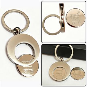 Promotional Gift Custom Your Brand Logo Printing Soft Enamel Supermarket Shopping Cart Token Coin Keychain - Product Image 2