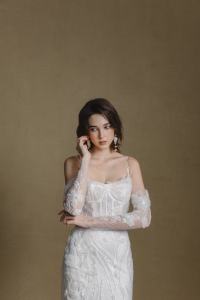 2025 Beaded Lace High Quality Classic <b>Floor</b>-Length Luxury Wedding Dress for Brides - Product Image 4