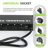 Alimentation à minuterie 10 canaux RAYHAYES RS-T09, adaptée aux égaliseurs, mélangeurs, amplificateurs et équipements audio