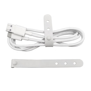 Bandes de fixation réglables en <span class=keywords><strong>caoutchouc</strong></span> de silicone avec organisateur de câbles en silicone perforé - Product Image 1