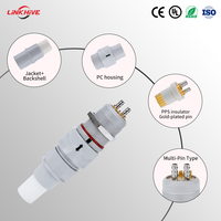 Connecteur d'aviation TGG à verrouillage automatique push-pull, 4 pôles, contacts en laiton, boîtier extérieur en ABS, 10A 230V, connecteurs mâle/femelle