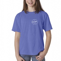 Camiseta de algodón 100% personalizada de fábrica, camiseta barata de cuello redondo de estilo informal para niños y niñas, camiseta de tela de punto transpirable para niños