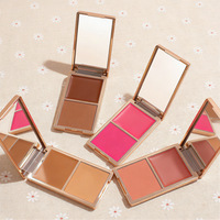 Custom Matte Palette 2-in-1 Blush Make-up Crèmeachtige Poederblush en Bronzer Palette Hoge Pigmentatie Private Label Blush Palette