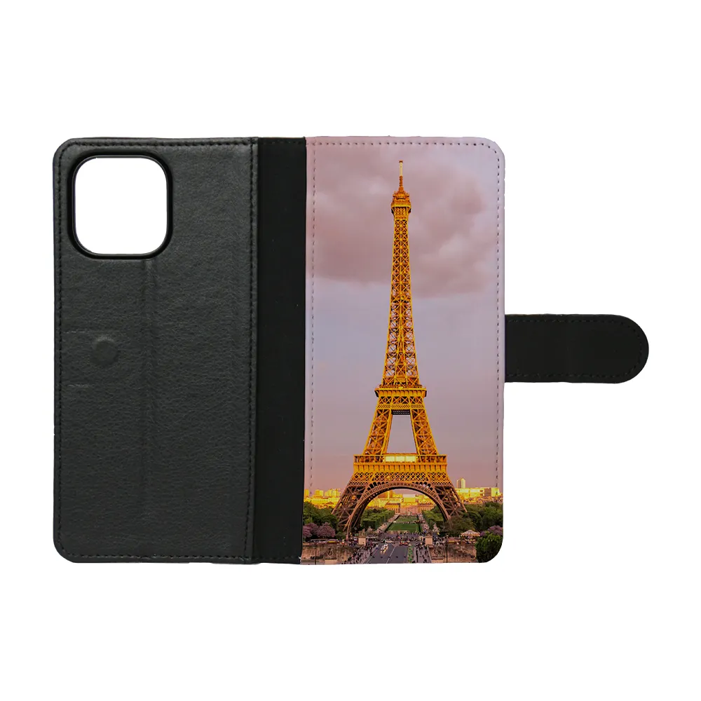 Subbank New Sublimation Flip Leather Phone Wallet Case pour iPhone 13 Pro Max Blank Plastic Case for Custom Sublimation Artwork