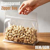 Op maat gemaakte kleurrijke, voedselveilige PE-zakken met achtzijdige verzegeling en ritssluiting, lage minimale bestelhoeveelheid, voor snacks, gedroogd voedsel, fruit en noten