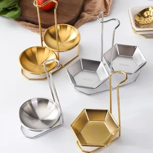 Porte-cuillère avec support en acier inoxydable pour pot de fête Porte-couvercle pour pots et repose-cuillère avec bols et plats Nouveautés