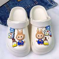 Deran OEM Cartoon Labubu Nouveaux accessoires Style Ins Mules à plateforme Antidérapantes Sabots unisexes Sandales Personnalisées Chaussons en EVA Chaussures pour femmes
