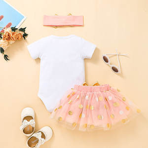 3pcs Newborn Baby Girls Clothes <b>Sweet</b> 1st <b>Easter</b> Party Baby Set Cotton Summer Casual Outfit Birthday Party Boutique Set - Product Image 2