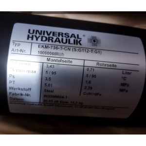 Enfriador de Aceite Universal Hydraulics Serie EKM 5000000W, Intercambiador de Calor Vertical para Sistemas Hidráulicos - Product Image 2