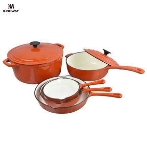 Fabricant <span class=keywords><strong>prix</strong></span> d'usine poêle à frire <span class=keywords><strong>en</strong></span> <span class=keywords><strong>fonte</strong></span> émaillée batterie de cuisine casseroles ensemble de casseroles - Product Image 4