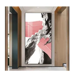 Benutzer definierte 3D-Effekt abstrakte Luxus Malerei Wand kunst schwarz grau abstrakte Kunst Malerei Home Decor Kristall Porzellan Gemälde