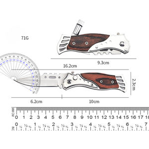سكين تخييم قابل للطي محمول عالي الصلابة ومتين من فولاذ 5cr13 مع مقبض خشبي ملون، تصنيع حسب الطلب - Product Image 2