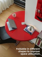 Table à manger pliante de style mid-century, bureau pliant multifonctionnel créatif, idéal pour les petits appartements et les gîtes