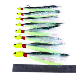 <span class=keywords><strong>Leurre</strong></span> de pêche réaliste anti-accrocs 7-85g avec tête plombée et plume douce pour achigan, brochet, eau douce et eau salée - Product Image 2