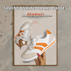 Zapatos de Mujer QLFashion2025 Estilo Coreano Forrest Gump, Parte Superior de Cuero Vacuno, Forro de Espuma, Patrón Geométrico Impreso, Suela de PVC, Primavera - Product Image 2