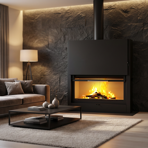 Estufa <span class=keywords><strong>de</strong></span> Leña <span class=keywords><strong>de</strong></span> Estilo Europeo para Villas Rurales y B&B, Calefacción con Fuego Real para Hogares y Campamentos - Product Image 1