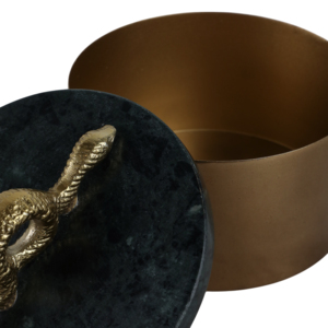 Scatola Decorativa Rotonda con Coperchio in Marmo e Manico a Forma di Serpente, Contenitore in Metallo per Oggetti Preziosi, Decorazione per Soggiorno - Product Image 6