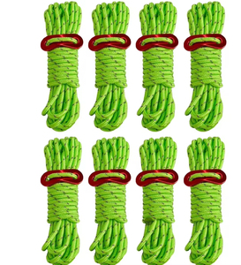Cuerda de nailon resistente para tienda de campaña, doble capa, a prueba de viento, 4mm/5.5mm, 3m 4m 6m, para toldo exterior, con hebilla ajustable y reflectante, universal - Product Image 1