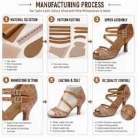 Nouvelles bottes de danse jazz latine pour femmes et filles, chaussures de salsa et de tango, sandales à talons hauts pour l'intérieur, chaussures de danse de salon professionnelles