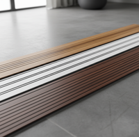 Panel de Pared Acanalado de 9 mm, Resistente al Agua, Panel de Techo de PVC con Aspecto de Madera, Rejilla de Mármol Negro Dorado, Techo Ignífugo