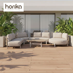 Resorts Buiten Sectionele Bank Patio Meubilair Hotel Achtertuin Terras Aluminium Outdoor Hoek Lounge Sofa Set Waterdicht - Product Image 2