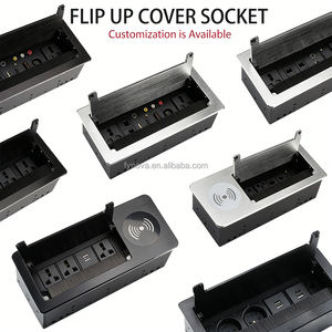 Prise de courant de bureau pop-up populaire prise de table rabattable pour table de conférence prise de courant de bureau coulissante avec télécommande USB RJ45 - Product Image 3