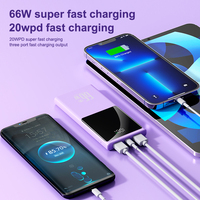 Banco de Energía de Alta Capacidad de 20000 mAh con Pantalla Digital, Cuatro Salidas USB Tipo C, Banco de Energía Portátil de 22.5 W, Estación de Energía de 10000 mAh