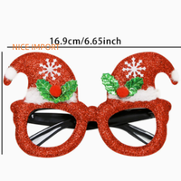 Lunettes de Noël dorées en forme de pentagramme pour décorations de Noël, fournitures de fête pour enfants, articles de Noël, montures