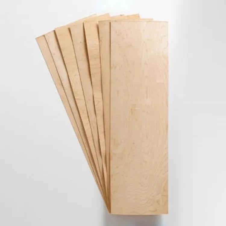Offre Spéciale 0.45mm placage d'érable canadien placage de bois naturel placage d'érable pour planche à roulettes