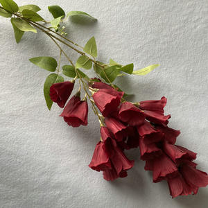 Flores colgantes artificiales de seda de alta calidad <span class=keywords><strong>Campanula</strong></span> BellFlowers para decoración del hogar - Product Image 5