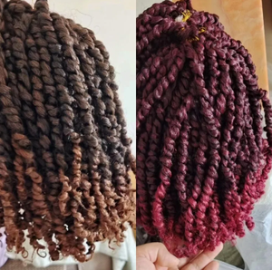 Prix Usine Haute Qualité 18/24 Pouces Cheveux Synthétiques pour <span class=keywords><strong>Femme</strong></span> Noire Tresses Ombre Passion <span class=keywords><strong>Twist</strong></span> Crochet - Product Image 6