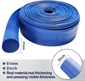 100ft nhiệm vụ nặng nề gia cố màu xanh PVC nằm phẳng nước hồ bơi rửa ngược Hose cho bể bơi cống và sạch sẽ - Product Image 5