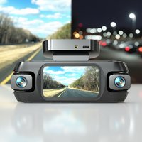 Caméra de tableau de bord de voiture cachée à 4 canaux et 4 objectifs, IPS 4K, grand angle 170°, WiFi, GPS, enregistreur vidéo 512 Go, contrôle par application