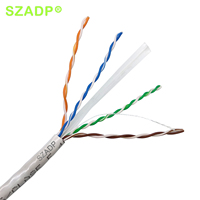 Kabel LAN HCCA Cat5 Cat5e Cat6 Cat6A Cat7 Berkualitas Tinggi Harga Grosir 4 Pasang 23AWG 305m/gulung Mendukung Layanan Kustomisasi