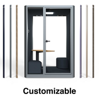 Cabine de réunion acoustique moderne polyvalente, cabine de bureau insonorisée, salle de consultation privée pour deux personnes, studio pour immeuble de bureaux