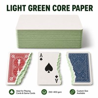 Rouleaux et feuilles de carton pour l'impression de jeux de cartes, papier cartonné vert, grammage 350/360/370/380g, fourniture d'usine